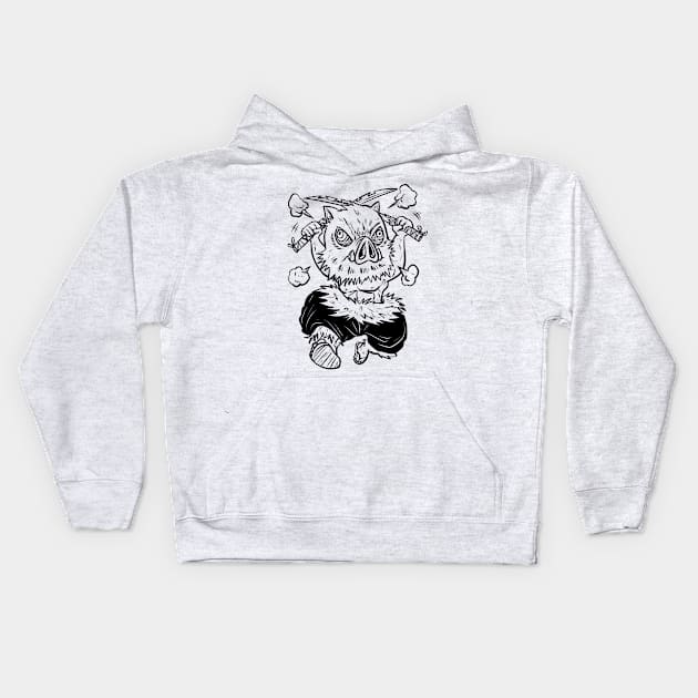 The Pig Samurai Kids Hoodie by rollout578